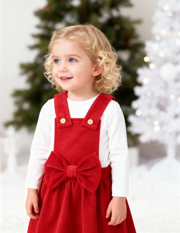 Kalėdinis drabužių komplektas mergaitei "Noelė"