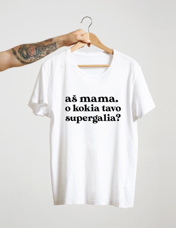Moteriški marškinėliai "Mamos Supergalia" 