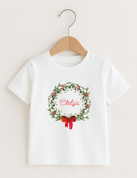 Personalizuoti kalėdiniai marškinėliai "VAINIKĖLIS"