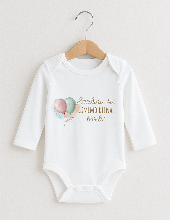 Smėlinukas kūdikiui "Sveikinu su gimimo diena, tėveli"