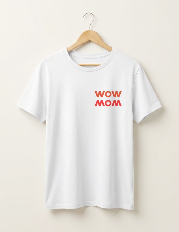 Moteriški marškinėliai "WOW MOM" 