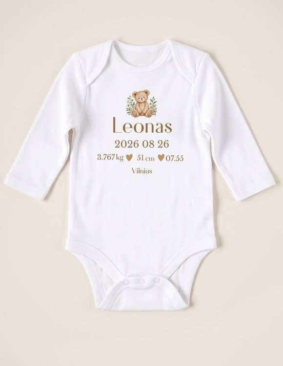 Personalizuotas smėlinukas GIMIMO METRIKAI