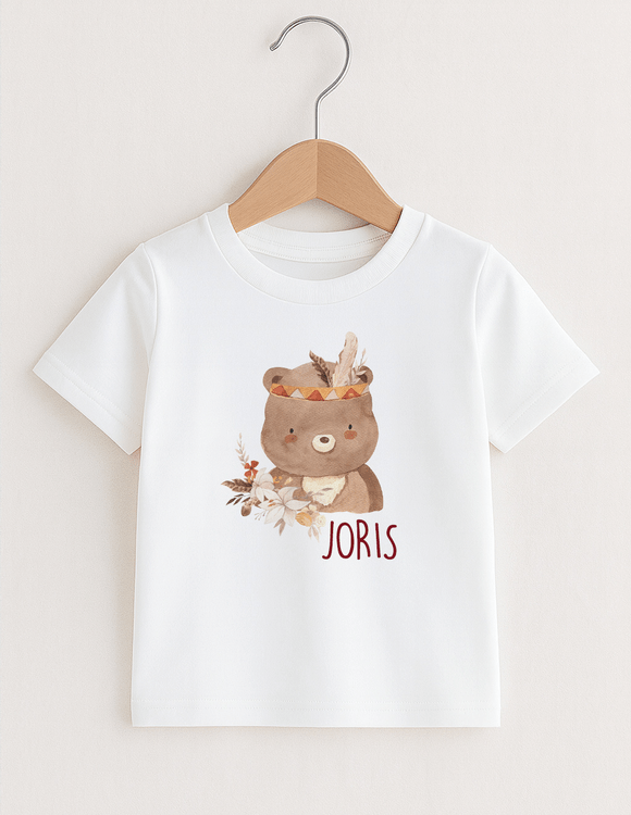 Vaikiški marškinėliai berniukui su vardu "Boho meška" 1