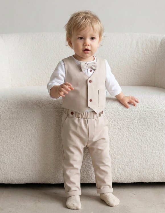 Krikšto kostiumėlis berniukui "Kasparas" (keturių dalių)