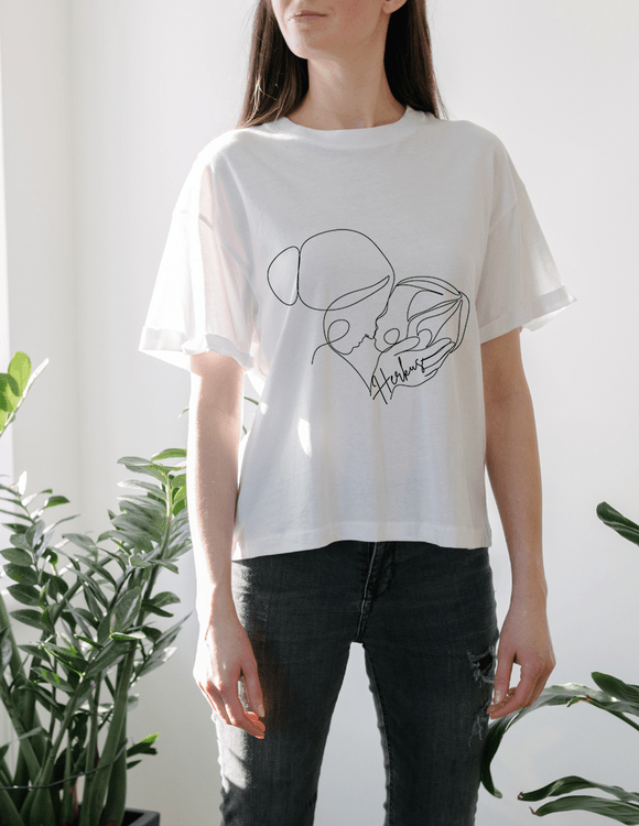 Personalizuoti moteriški marškinėliai "Mamos meilė" 