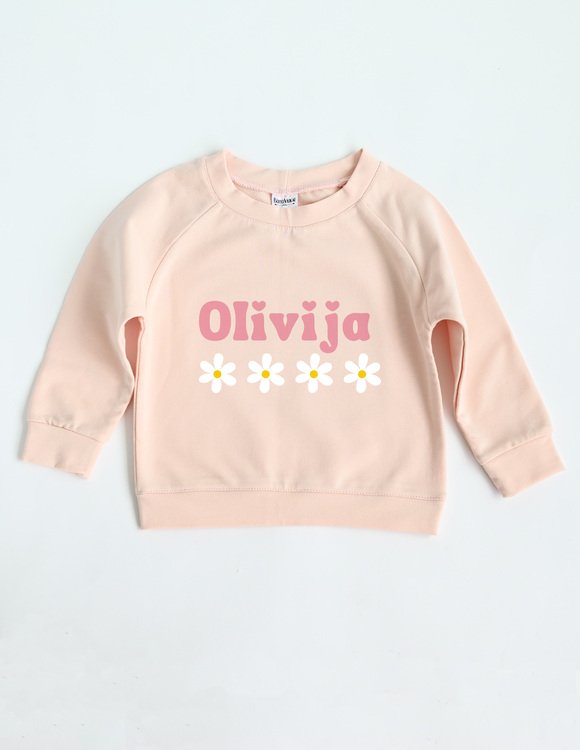 Personalizuotas džemperis mergaitei "Olivija" (rausvas)