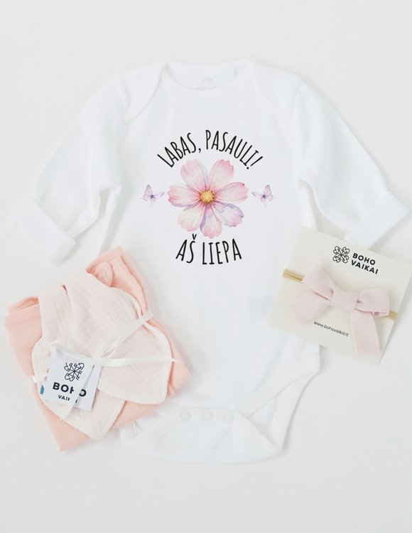 Smėlinuko, migduko ir kaspino rinkinys LABAS, PASAULI