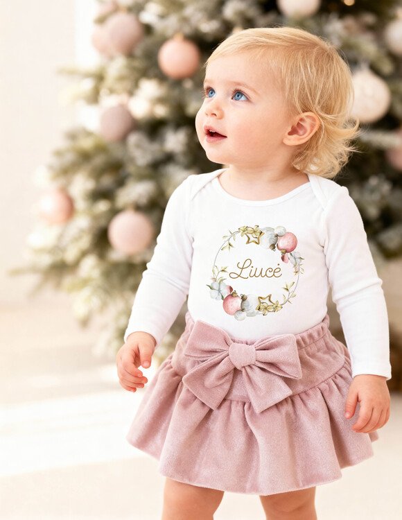 Pelenų rožės spalvos sijonas mergaitei "ARIELĖ" 