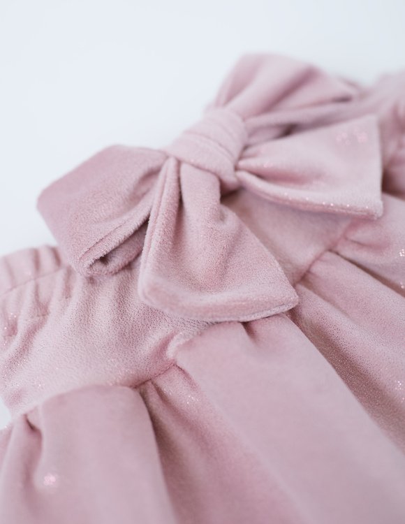 Pelenų rožės spalvos sijonas mergaitei "ARIELĖ"  1