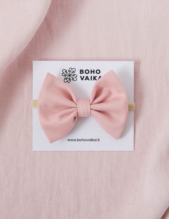 Galvajuostė su rausvu spalvos kaspinu