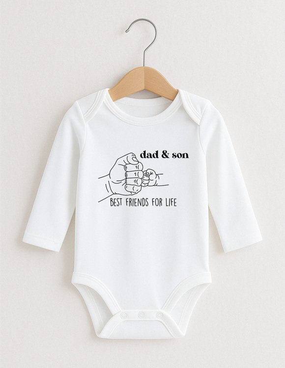 Smėlinukas kūdikiui  "Dad and son best friends for life" 