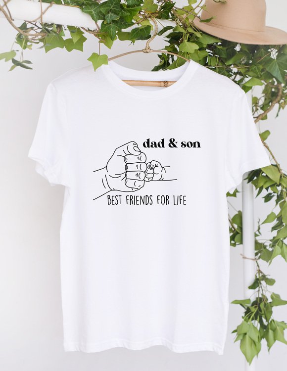 Marškinėliai tėčiui “Dad and son” 