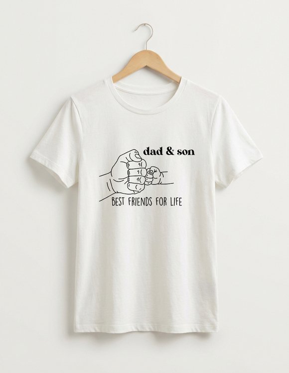 Marškinėliai tėčiui “Dad and son” 