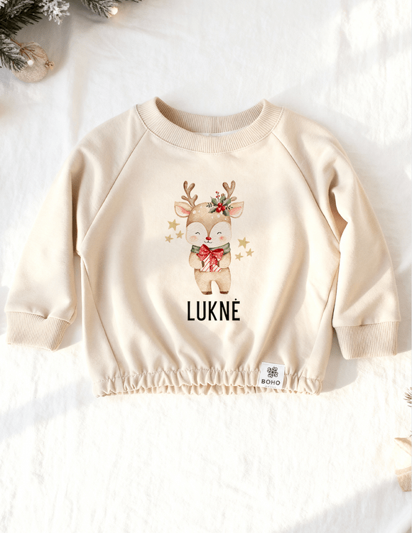 Personalizuotas kalėdinis džemperis vaikui "BRIEDŽIUKAS"
