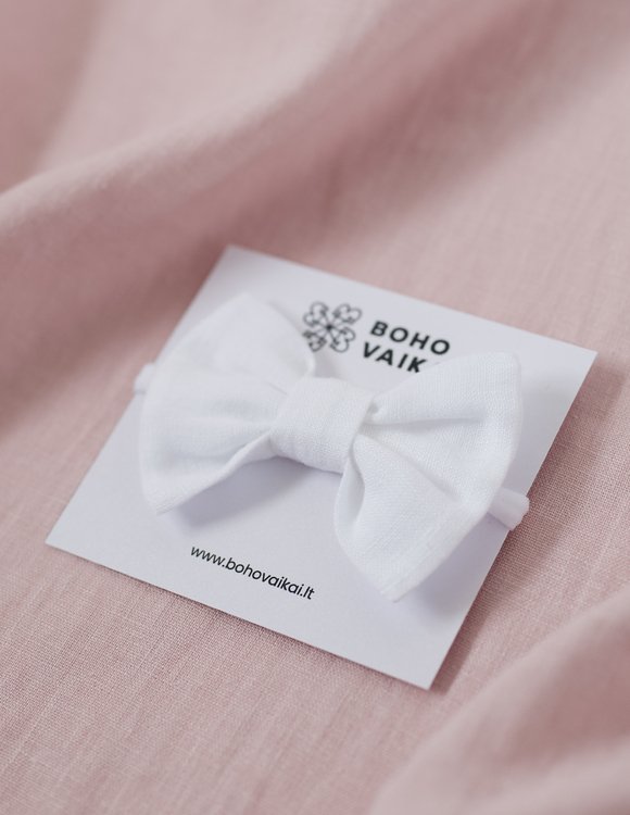 Galvajuostė su baltu, lininiu kaspinu 2