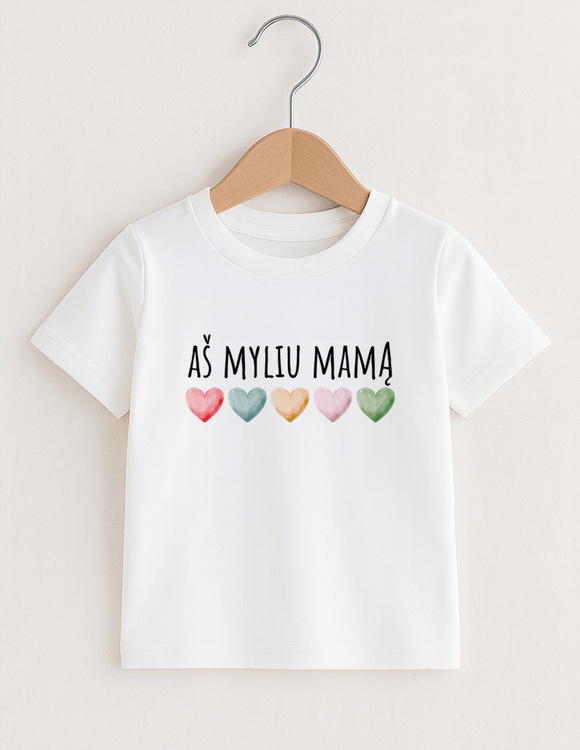 Vaikiški marškinėliai "Aš myliu mamą"