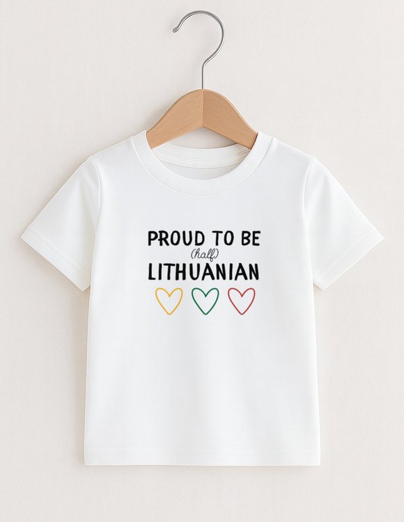 Vaikiški marškinėliai "Proud to be half Lithuanian"