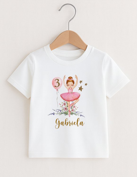 Vaikiški gimtadienio marškinėliai BALERINA