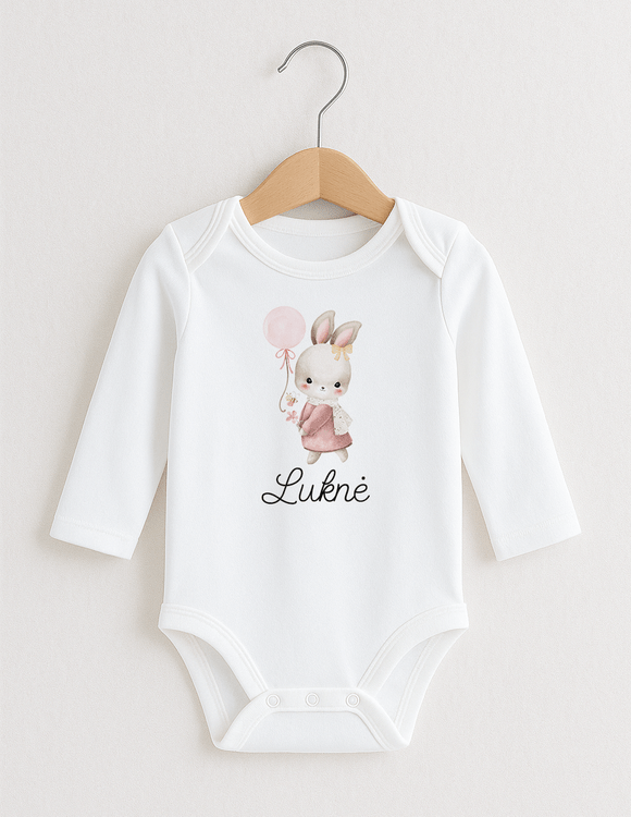 Personalizuotas smėlinukas mergaitei "Boho zuikutė"