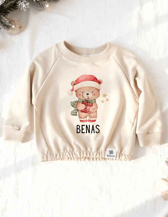 Personalizuotas kalėdinis džemperis vaikui "MEŠKIUKAS"