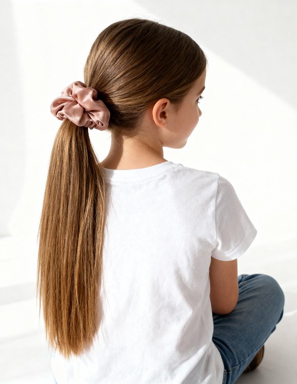 Šilkinė plaukų gumelė "KARAMELĖ"