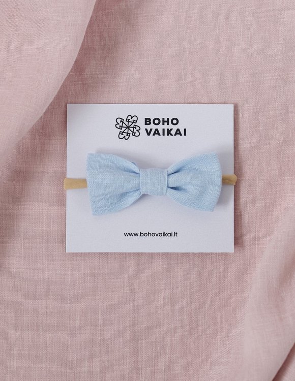 Galvajuostė su žydru, lininiu kaspinu