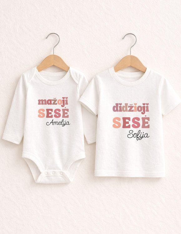 Smėlinuko ir marškinėlių rinkinys "Sesės" 