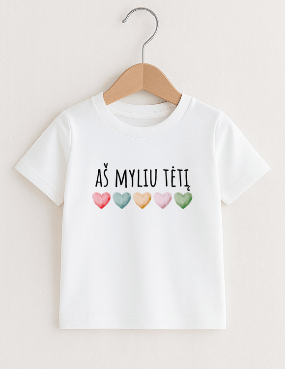 Vaikiški marškinėliai "Aš myliu tėtį"