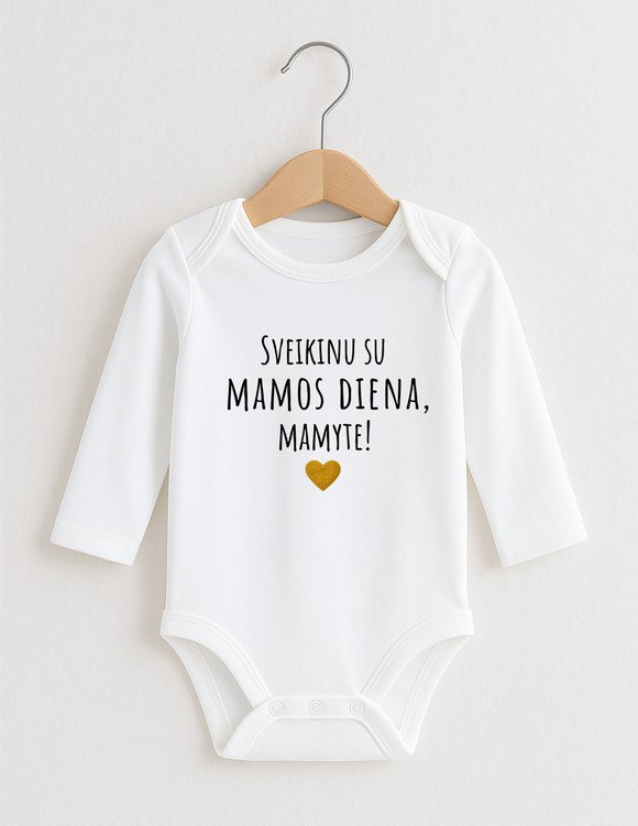 Personalizuotas drabužių komplektas berniukui "Mamos diena" 1