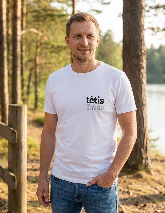 Marškinėliai tėčiui “Tėčio gyvenimas” 