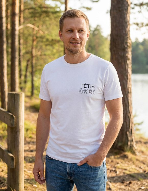 Marškinėliai tėčiui “Tėčio gyvenimas” 