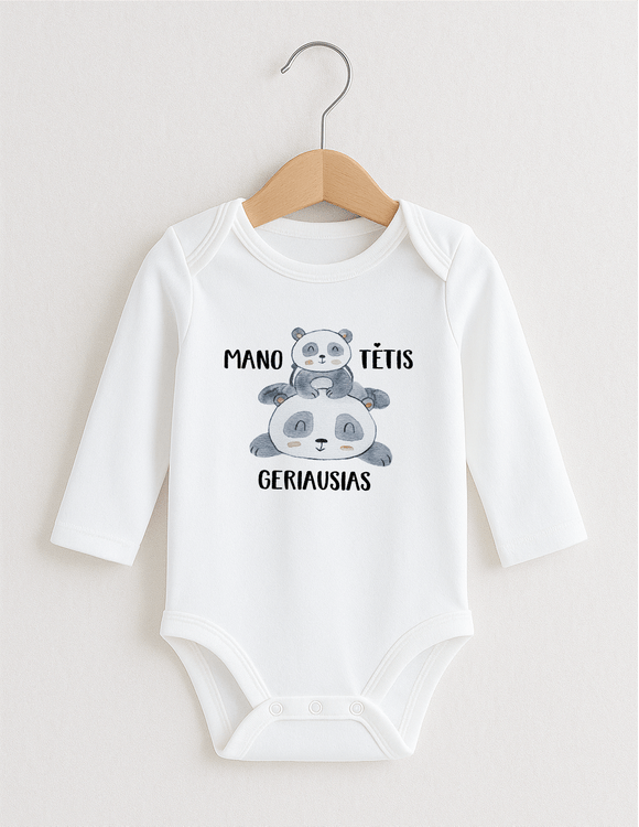 Smėlinukas kūdikiui su pandomis "Mano tėtis geriausias" 
