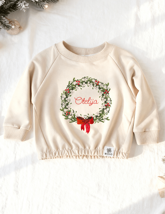 Personalizuotas kalėdinis džemperis vaikui "VAINIKĖLIS" 1