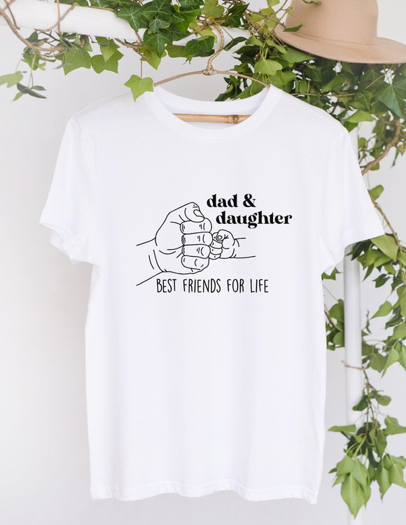 Marškinėliai tėčiui “Dad and daughter” 