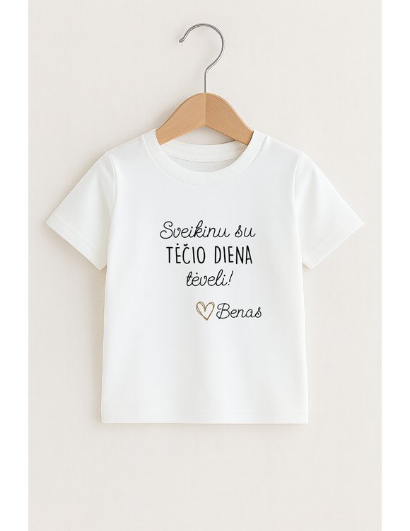 Tėčio dienos marškinėliai vaikams "Sveikinimas tėčiui" 1