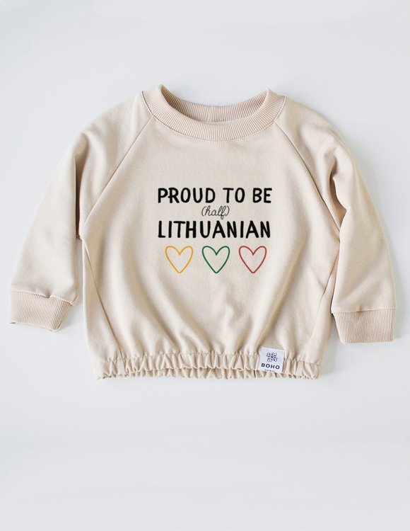 Vaikiškas džemperis "Proud to be half Lithuanian"