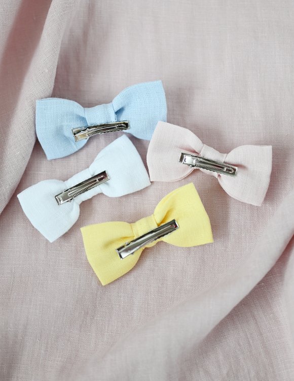 Maži lininiai kaspinėliai mergaitei (2vnt.) 1