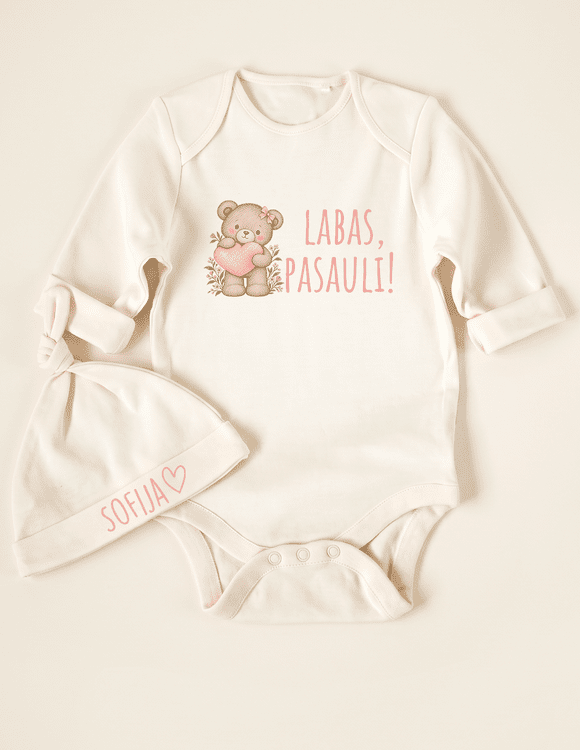 Rinkinys naujagimiui LABAS, PASAULI