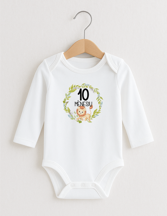 Smėlinukai kūdikiams su mėnesių užrašais "Liūtas" (pasirinkite reikiamą mėnesį)