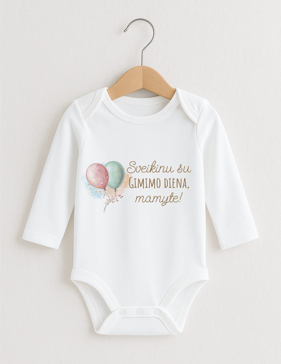 Smėlinukas kūdikiui "Sveikinu su gimimo diena, mamyte"