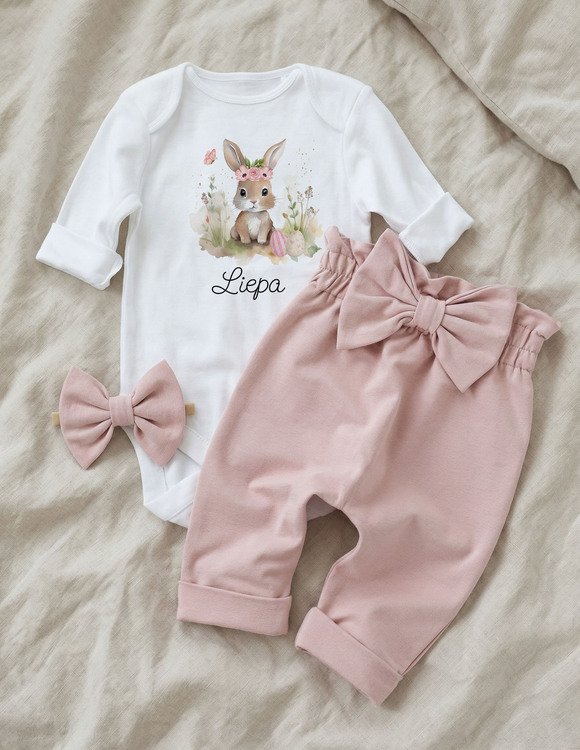 Personalizuotas Velykų komplektas mergaitei  2