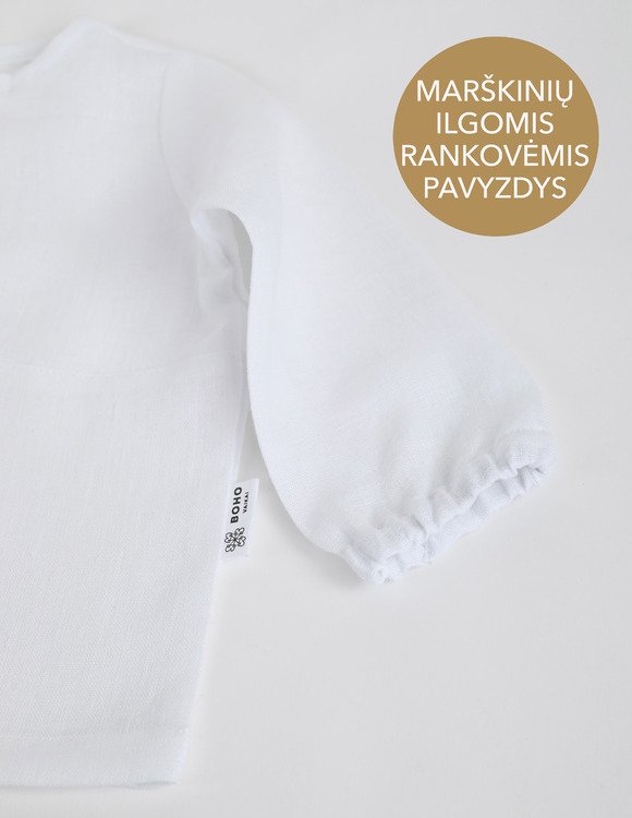 Žydras, lininis krikšto kostiumėlis berniukui "Jokūbas" (keturių dalių) 4