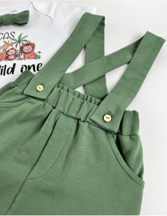 Žali šortai su petnešomis "Silvestras" 1