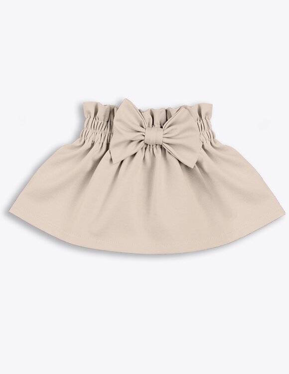 Smėlio spalvos sijonas su kaspinu "Smiltė" 