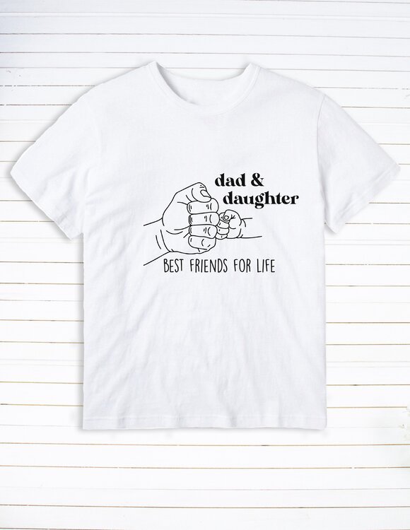 Marškinėliai tėčiui “Dad and daughter” 