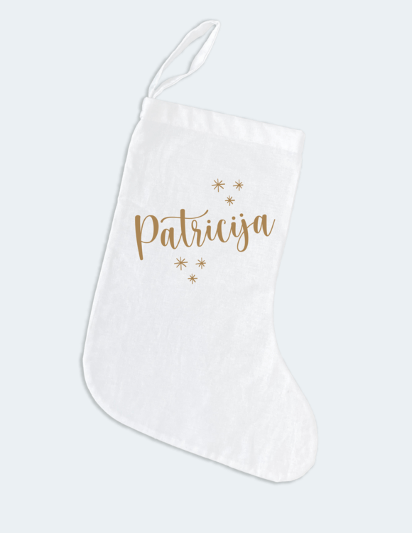 Personalizuota kalėdinė kojinė su pasirinktu vardu