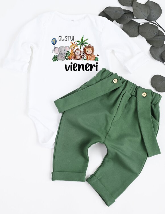 Gimtadienio drabužiai berniukui "Žalios Safari Džiunglės"