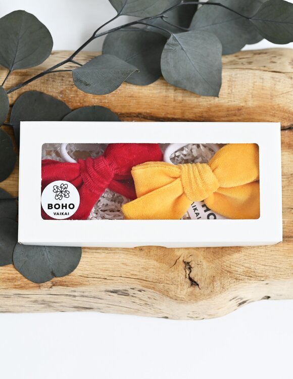 Plaukų gumytės su kaspinais "Unė" (2vnt. rinkinys) 3