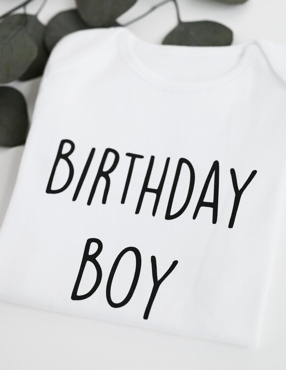 Gimtadienio smėlinukas kūdikiui "Birthday Boy"
